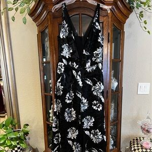 White House Black Market Avery Floral Burnout Jumpsuit